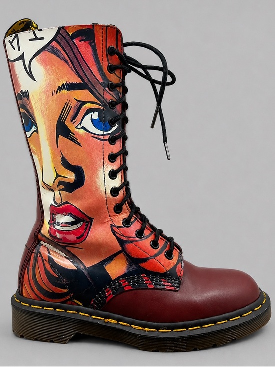 Dr. Martens Shoes - Dr. Martens 1914 Manga Roy Lichtenstein Made In England Women’s size 9 NEW! RARE